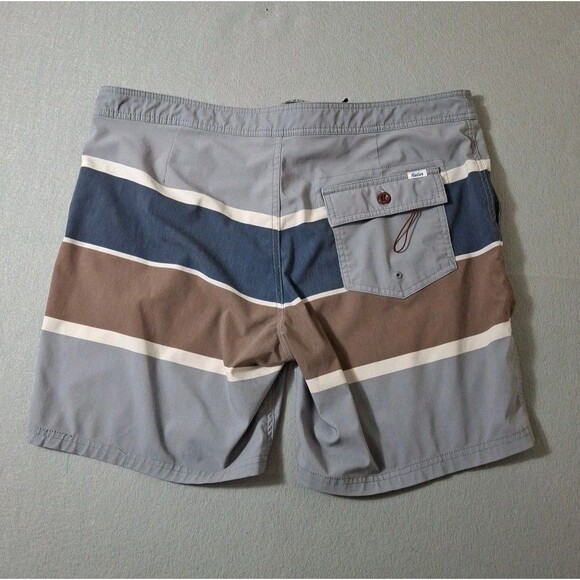 Katin Board Shorts Men Size 36 Measures 38 Multicolor Back Pocket Swim Trunks - Picture 8 of 8